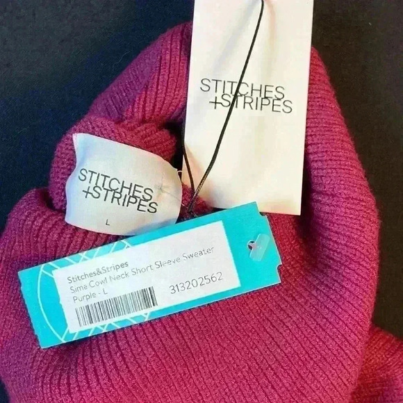 Stitches and Stripes women’s NWT sima cowl neck short sleeve sweater size large - Picture 8 of 10